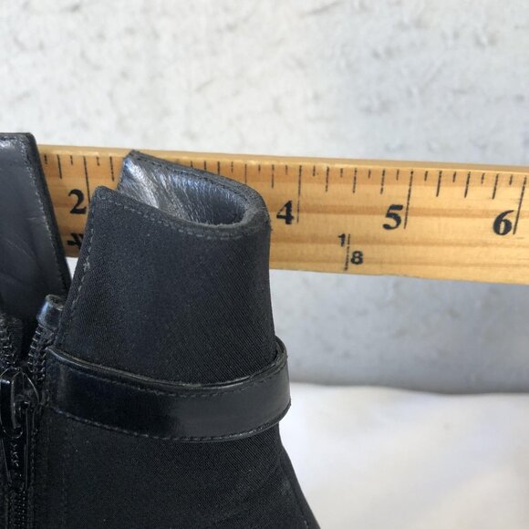 Stuart Weitzman Boots Womens Size 5 Black Gore-Tex Ankle Kitten Heel Pointed Toe - Picture 12 of 16